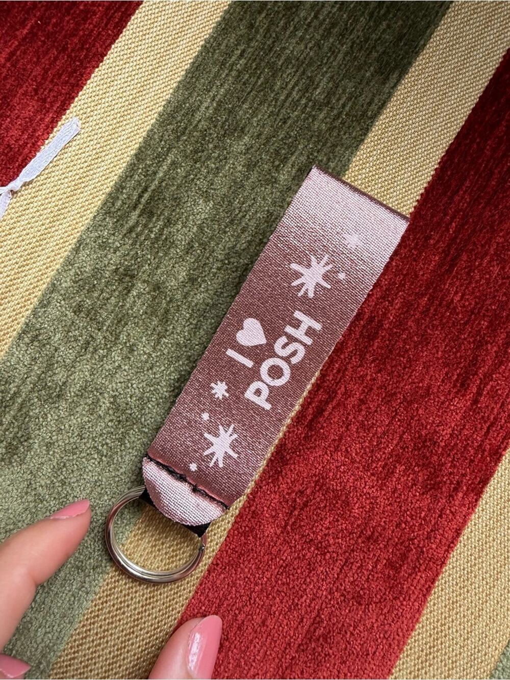 🗽I ♥ POSH Pink Key Fob Wristlet